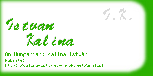 istvan kalina business card